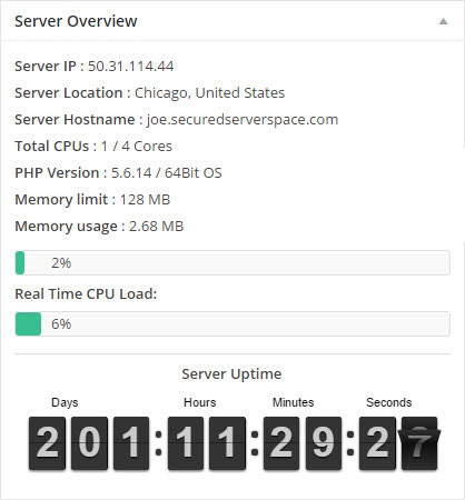 مشاهده اطلاعات هاست و سرور وردپرس WP Server Stats