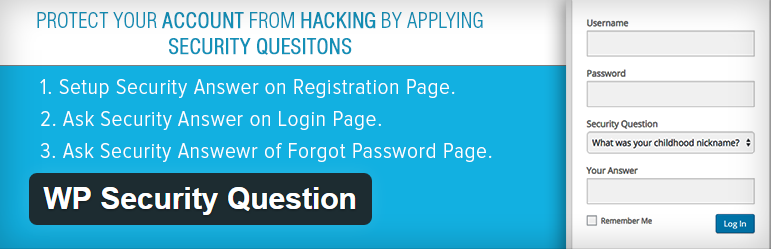 افزونه WP Security Question