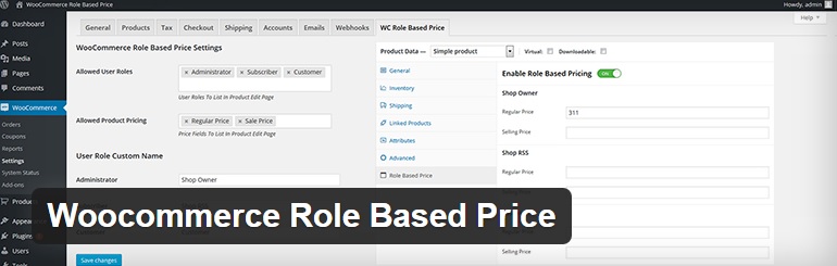 افزونه Woocommerce Role Based Price