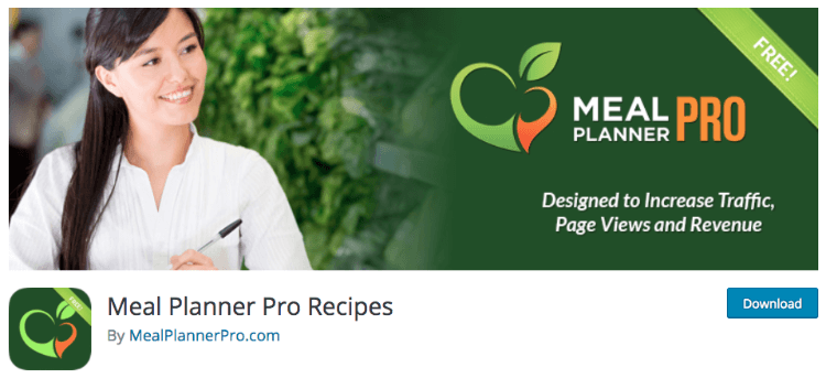 افزونهMeal Planner Pro Recipes